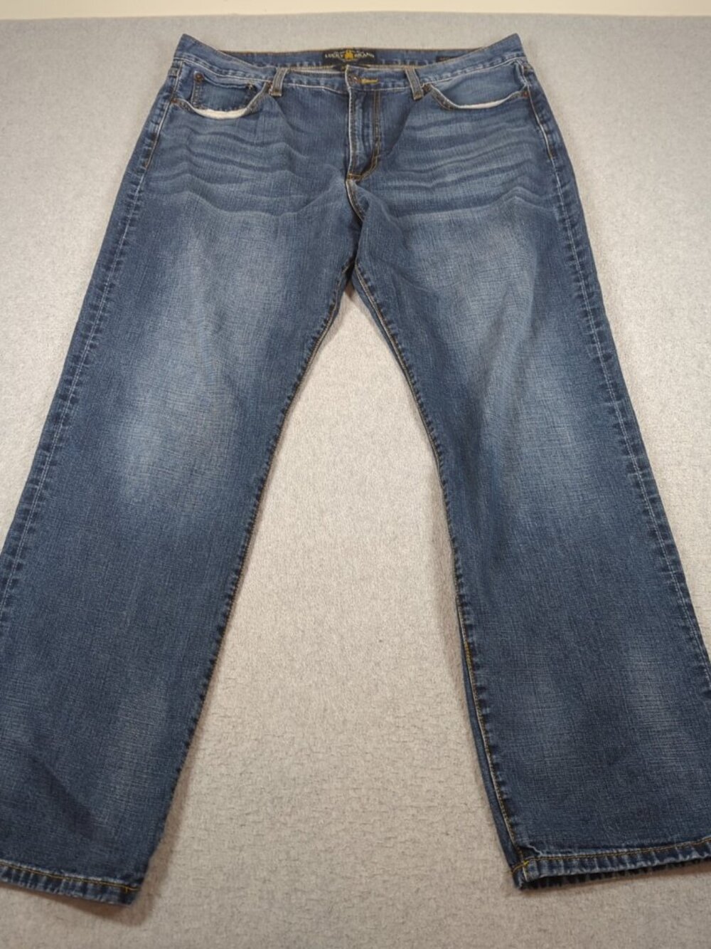 Lucky Brand 429 Classic Straight Jeans Men's 38x32 (Fit 38x31) Blue Denim